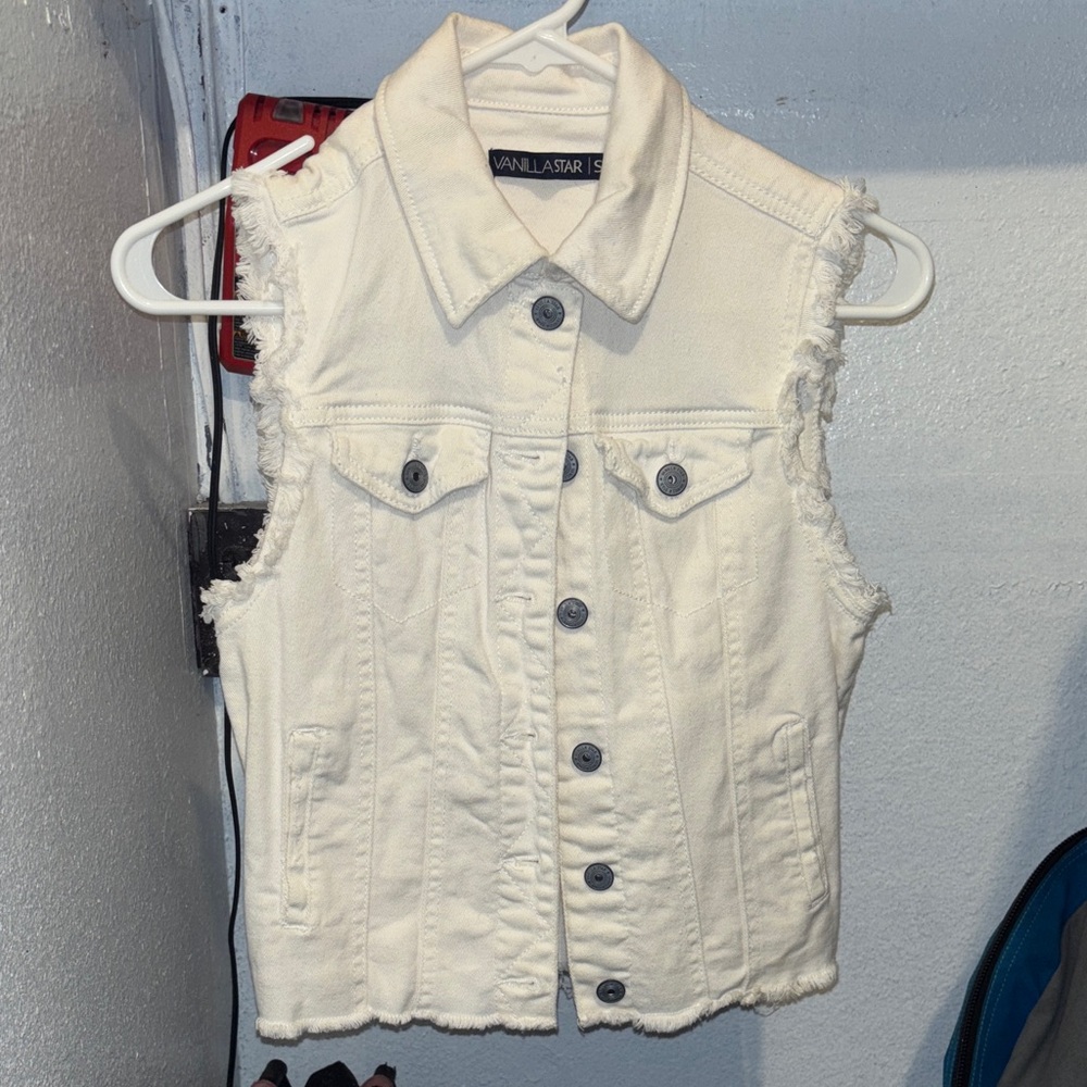 Vanilla Star Cream Denim Vest